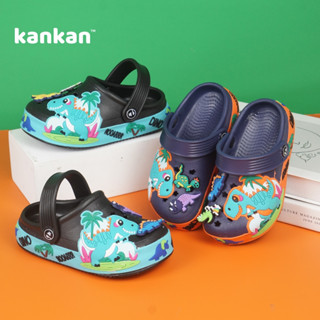  Giày Sục Cho Bé Trai KA032 Dép Sục Quai Hậu Quai Ngang Trẻ Em Khủng Long Người Nhện Siêu Nhân 3-10 tuổi KanKanStore 