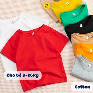  Áo phông trơn Cho Bé Nhiều Màu Chất thun Cotton mềm mịn mát cho bé mặc nhà đi học đi chơi - Quần áo trẻ em MiKids 