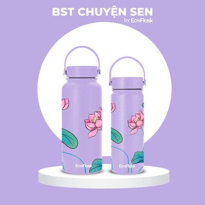 Bình giữ nhiệt EcoFlask 1000ml/550ml thiết kế Sen Nở cao cấp chính hãng, inox 304, bảo hành 3 năm