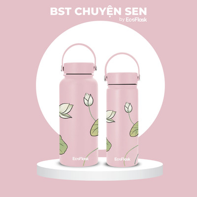 Bình giữ nhiệt EcoFlask 1000ml/550ml thiết kế Hạ Trắng cao cấp chính hãng, inox 304, bảo hành 3 năm