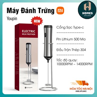  Máy Đánh Trứng Tạo Bọt Xiaomi Youpin Sạc Điện Dành Cho Pha Cà Phê | Máy Đánh Trứng Cầm Tay Cliton Có Giá Đỡ Đi Kèm 