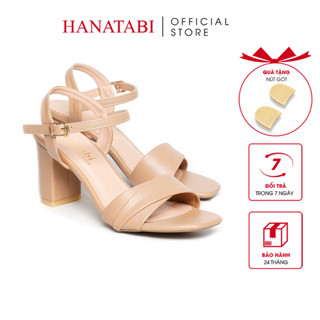 Giày Sandal Nữ Cao Gót 7cm Hanatabi Quai 2 Xếp Mũi Vuông Hậu C Đế TA Bigsize (35-41) Mã HNSDG7F936