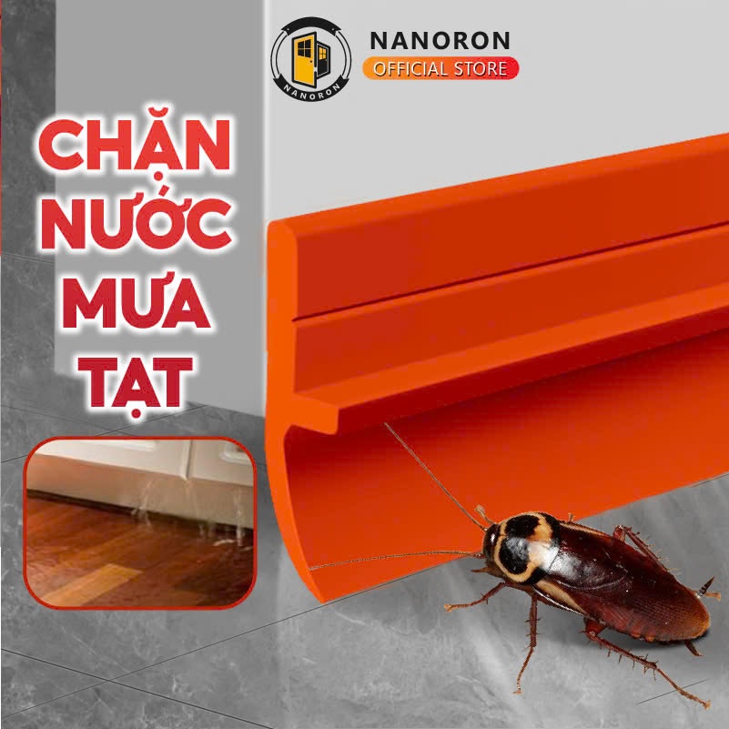 Miếng chặn khe hở cửa bằng PVC chống côn trùng, Thanh chắn khe hở KINGRON dán chân cửa chống gió bụi