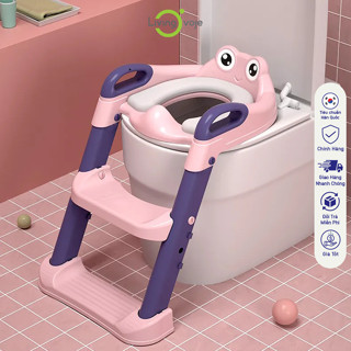 Bệ bồn cầu bằng nhựa có thang đi vệ sinh cho bé, kệ thu nhỏ bồn cầu (có kèm miếng lót PVC cao cấp)
