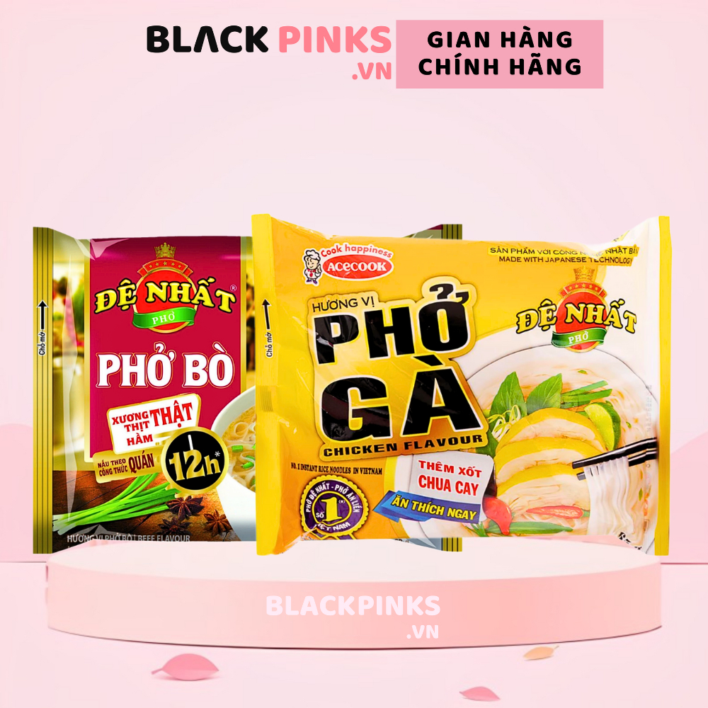 Thùng 30 gói phở Đệ Nhất hương vị bò gói 68g/hương vị gà gói 67g