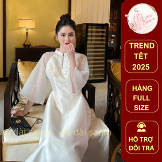 Áo dài cách tân thiết kế cao cấp ngọc nữ đính kim kết kim sa linn design saam cover mẫu hot