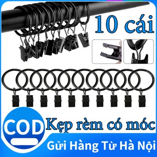 10 chiếc Kẹp Màn có Móc Treo Cửa Sổ Tắm Thanh Kẹp Nhẫn (3.5*25mm & 3.5*32mm & 4.0*38mm)