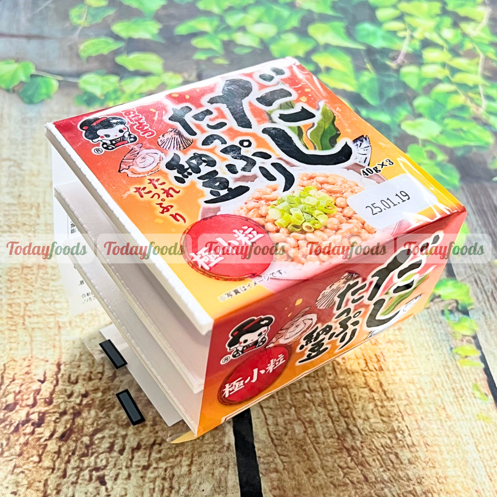 Đậu tương lên men Natto [Chia 3 hộp nhỏ tiện lợi] {Yamada} 120G [Đông Lạnh]