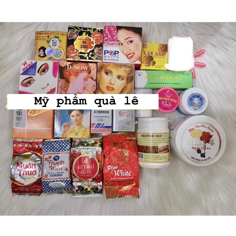 combo kem siêu trắng da trộn