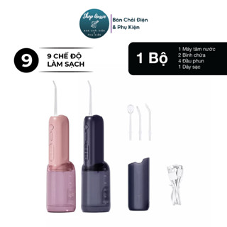 Máy Tăm Nước Cầm Tay Halio Ultraclean Express Hydro Floss - 9 Chế Độ, 4 Đầu Phun, 2 Bình Chứa Nước, Làm Sạch Vết Thức Ăn