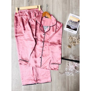 (Hình chụp thật 40-65kg).BỘ MẶC NHÀ/ BỘ TIỂU THƯ LỤA PIJAMA (DD5)