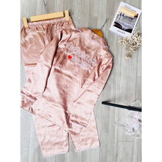 (Hình chụp thật 40-65kg).BỘ MẶC NHÀ/ BỘ TIỂU THƯ LỤA PIJAMA (DD5)