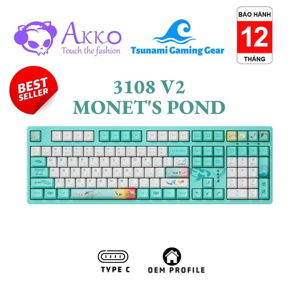 Bàn phím cơ AKKO 3108 v2 Monet’s Pond (Akko switch v2)