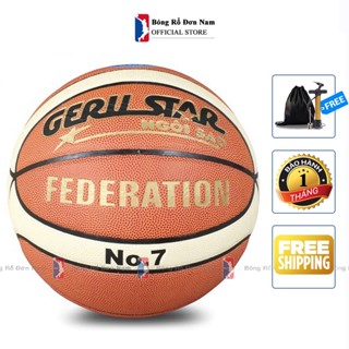 Bóng rổ da Geru Star bản Federation Size 7 - Tặng Bộ phụ kiện