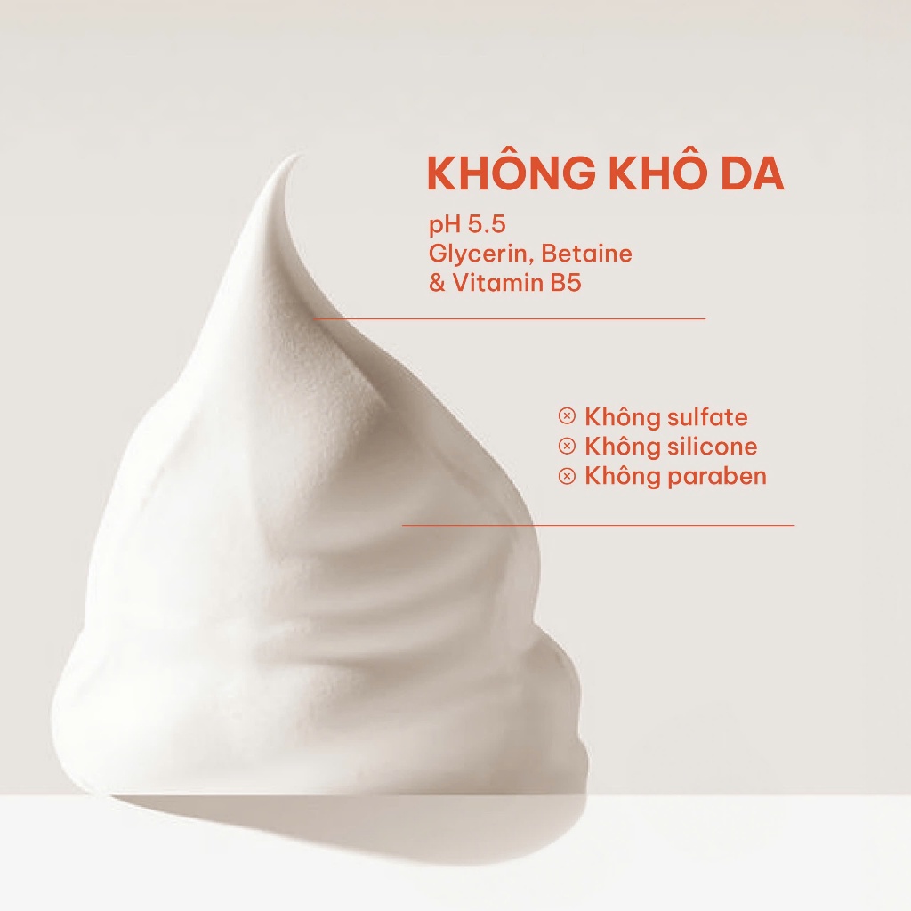 Sữa Rửa Mặt Tạo Bọt Vitamin C Chiết Xuất Sơ Ri Giúp Làm Sạch Da Duy Trì Độ Ẩm Cho Da Sáng Sạch Mịn Màng Cỏ Mềm 150ml