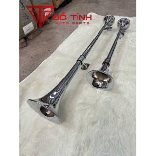 [CÓ CLIP] Cặp còi hơi ô tô, kèn hơi mạ chrome 1 mét và 70cm âm thanh khủng