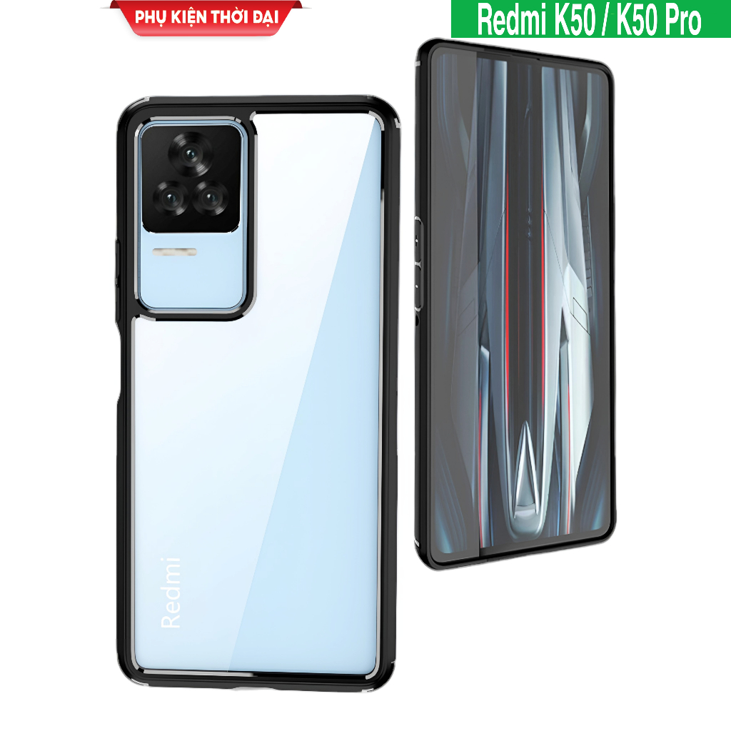 Ốp lưng Redmi K50 / K50 Pro / K40 Gaming / K50 Gaming lưng trong viền màu ver 2 chống sốc