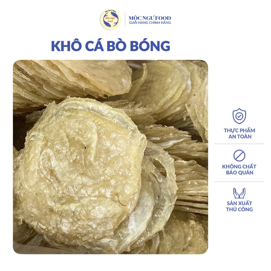 Khô Cá Bò Bóng Tròn A1 Mộc Ngư Food Hút Chân Không - Giữ Hương Vị Tươi Ngon (Theo miếng)