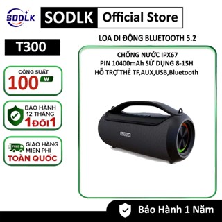 Loa Bluetooth SODLK T300 Công Suất 100W,  Hỗ trợ TWS Kết nối NFC, Chất lượng âm thanh HIFI