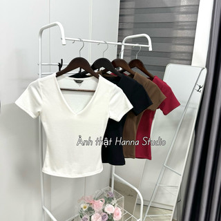 Áo thun cổ chữ V basic tay ngắn - mã AQ09