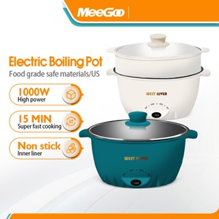 MeeGoo NỒI LẨU ĐA NĂNG 2 TẦNG, CA LẨU MINI, BẾP ĐIỆN THÔNG MINH [KÈM VỈ HẤP] Nồi Nấu Đa Năng