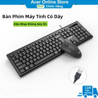 Bàn phím giả cơ gaming acer kèm chuột có dây cho máy tính PC và Laptop