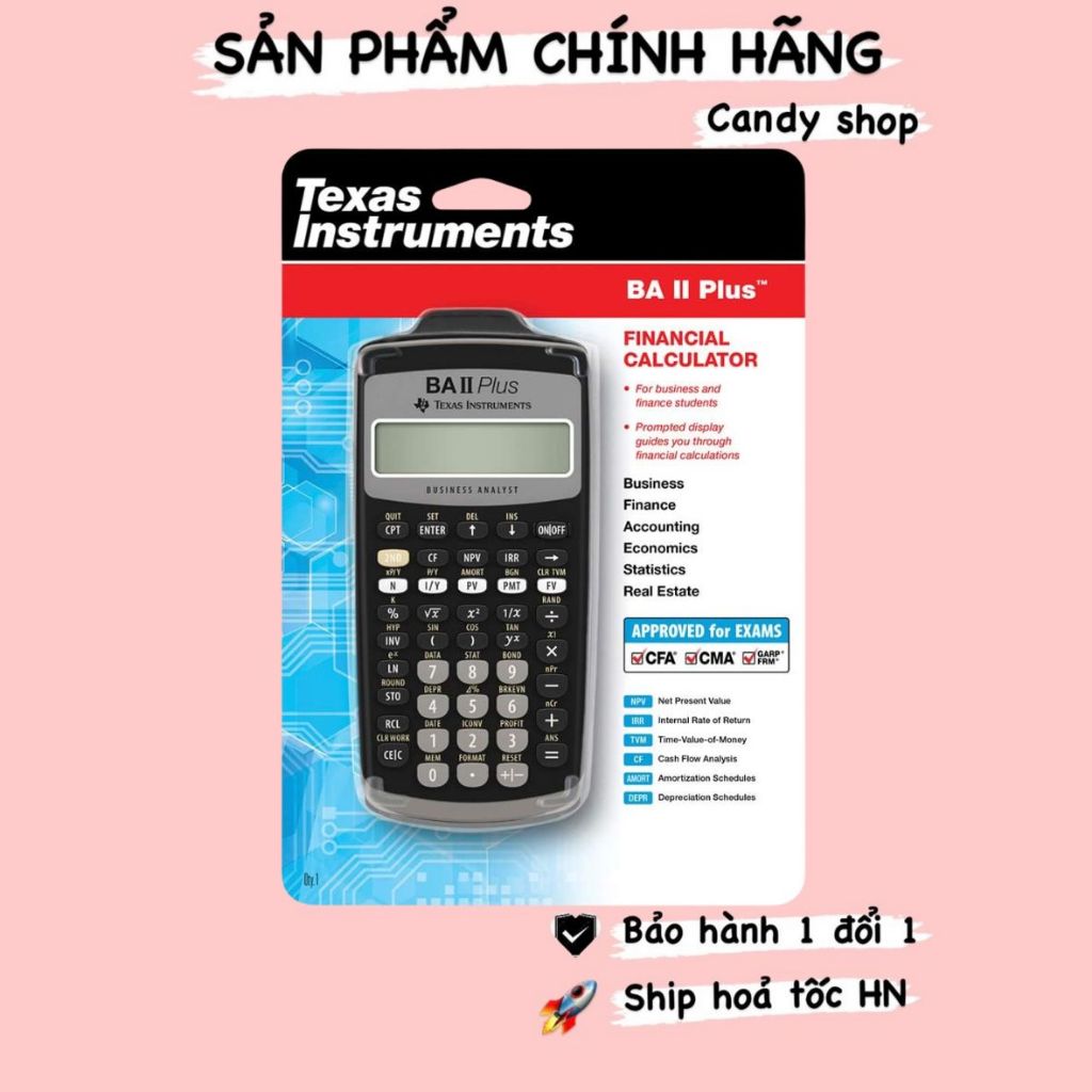 Máy tính Tài chính, CFA, FRM - Texas Instruments BA II Plus