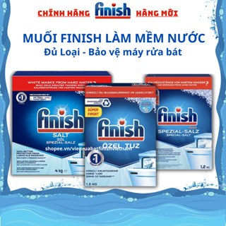 Muối rửa bát Finish đủ loại 4kg 1.5kg 1,2kg Muối finish cho Máy rửa bát Muối rửa chén finish Muối làm mềm nước Finish