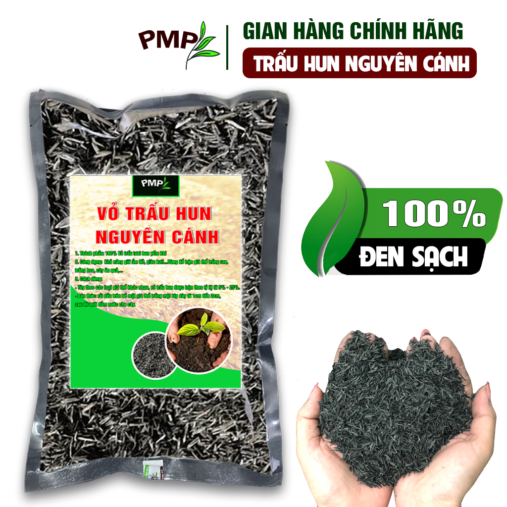 Trấu Hun Nguyên Cánh PMP Túi 600g