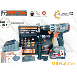 Thân Máy Khoan pin 3 chức năng 13mm DEKTON M21-id13120 PLUS antikickback Chống lật cổ tay lực siết 120nm