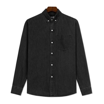 Áo sơ mi dài tay nam LADOS-8159 chất denim mềm mịn đứng form, kiểu dáng thời trang phong cách trẻ trung
