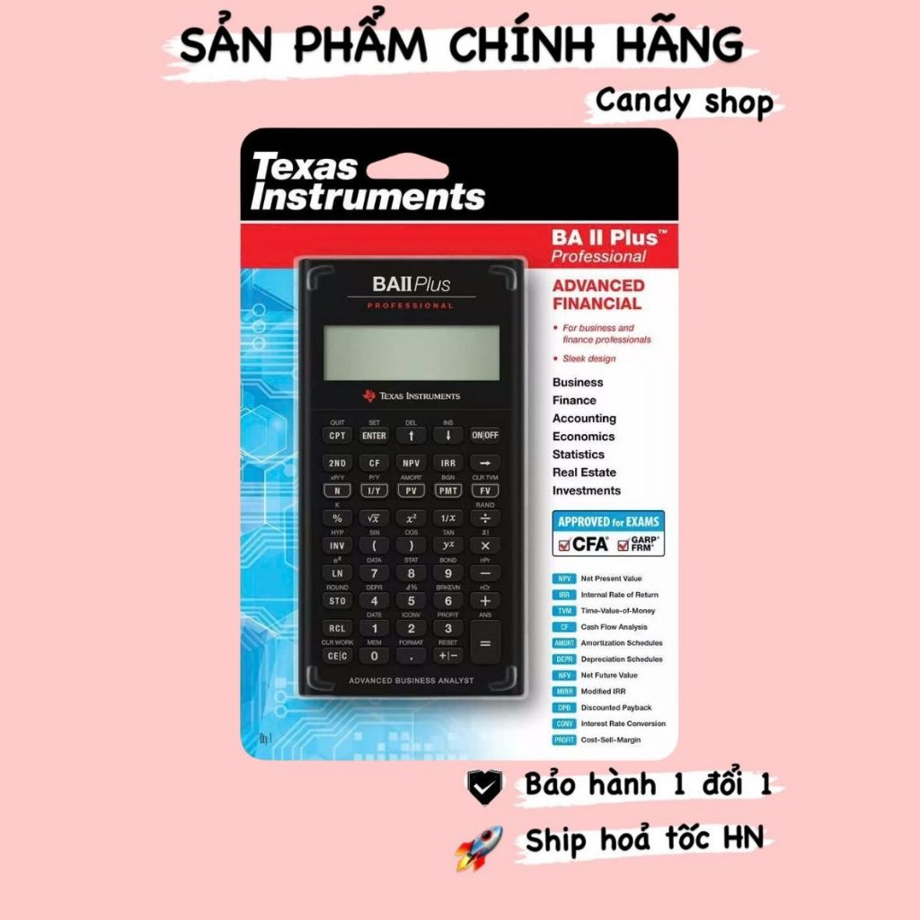 Máy Tính Tài chính Texas Instruments BA II Plus Professional