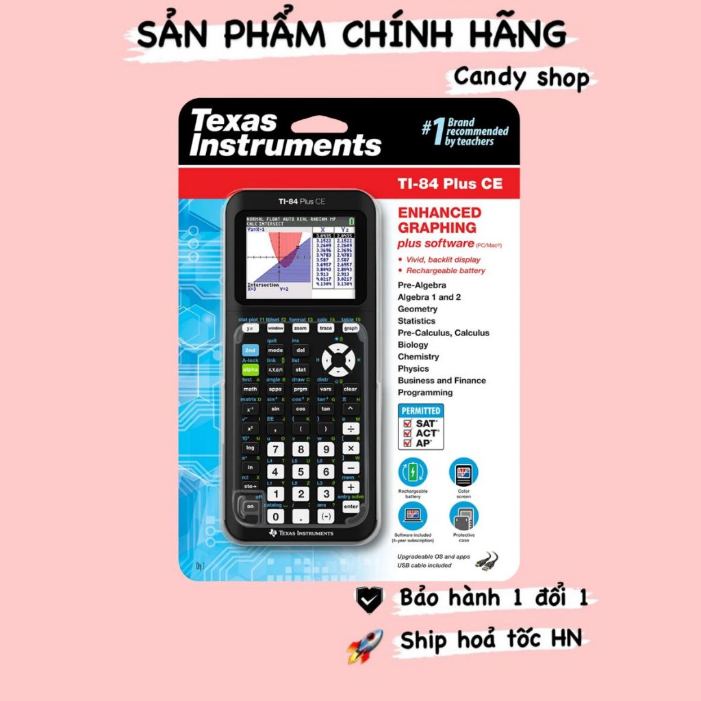 Texas Instruments TI-84 Plus CE - Máy tính Khoa học Lập trình Vẽ đồ thị TI-84 Plus CE