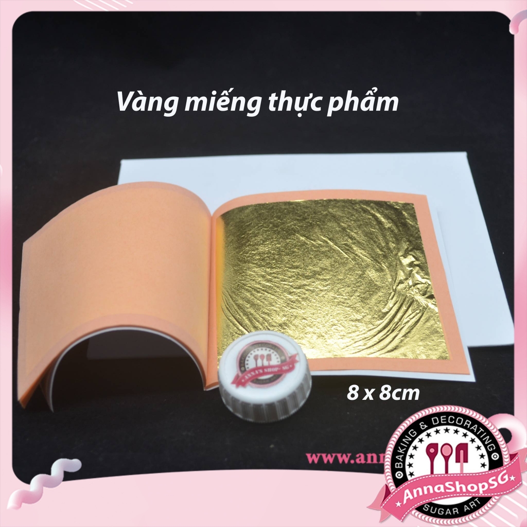 LÁ VÀNG THỰC PHẨM 80mm (1 MIẾNG)