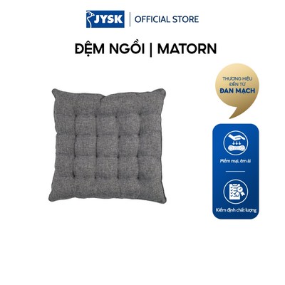 Đệm ngồi | JYSK Matorn | polyester | xám nhạt | R40xD40xC5cm