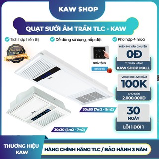 Quạt sưởi âm trần đa năng TLC Luxury 60×30 Màu Trắng Chính hãng TLC - KAW - Công suất 1300W/ 2600W