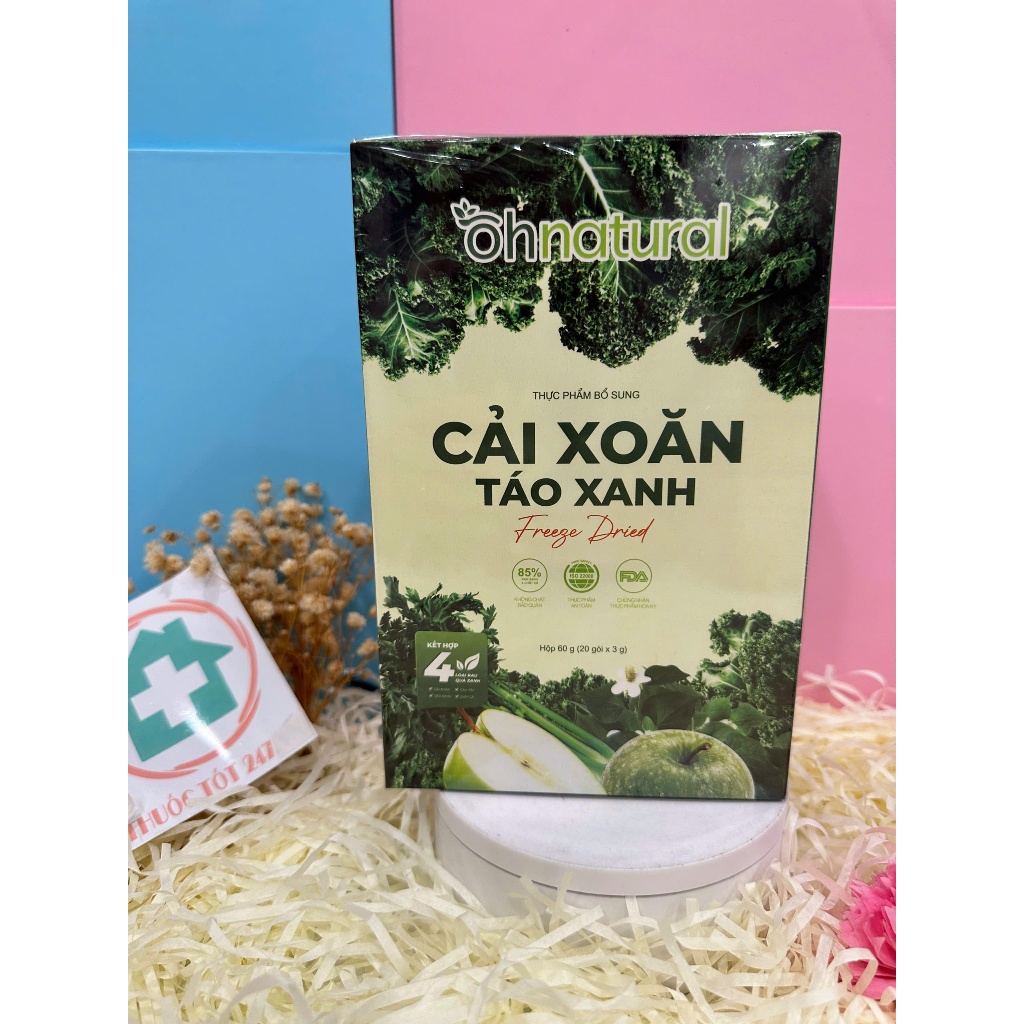 Nước Uống Detox Cải Xoăn Táo Xanh Oh Natural Hộp 42g Cải Thiện Vóc Dáng, Bổ Sung Vitamin, Cải Thiện Tình Trạng Da