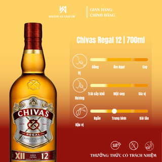 [CHÍNH HÃNG] BỘ SẢN PHẨM CHIVAS REGAL 12 YEARS 40% 700ML