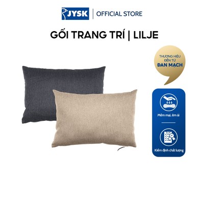 Gối trang trí | JYSK Lilje | polyester | be/xám | R35xD50cm