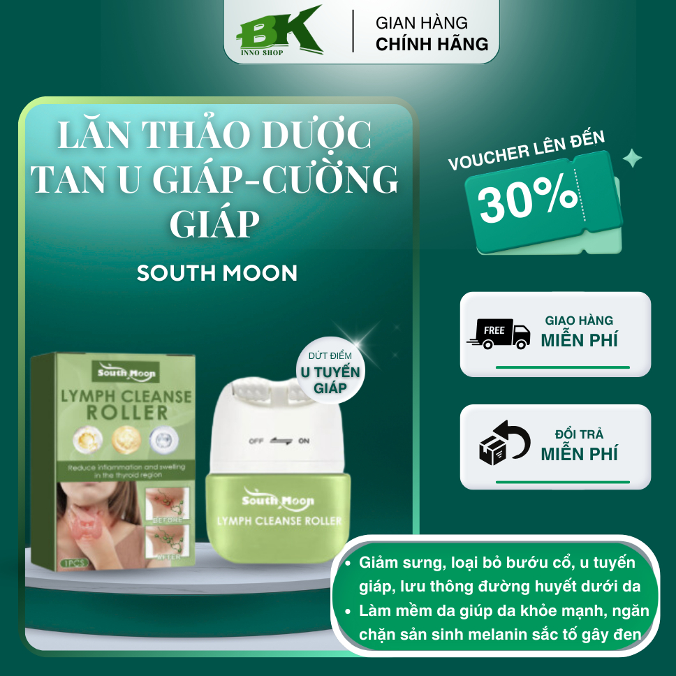 Kem Lăn Massage U Tuyến Giáp Thảo Dược SOUTH MOON 50GR Tiêu U Viêm Tuyến Giáp, Cường Giáp, Bướu Cổ, Basedown | BK INNO