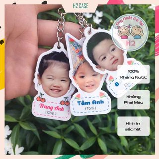 Móc khoá in ảnh cắt viền mặt theo yêu cầu