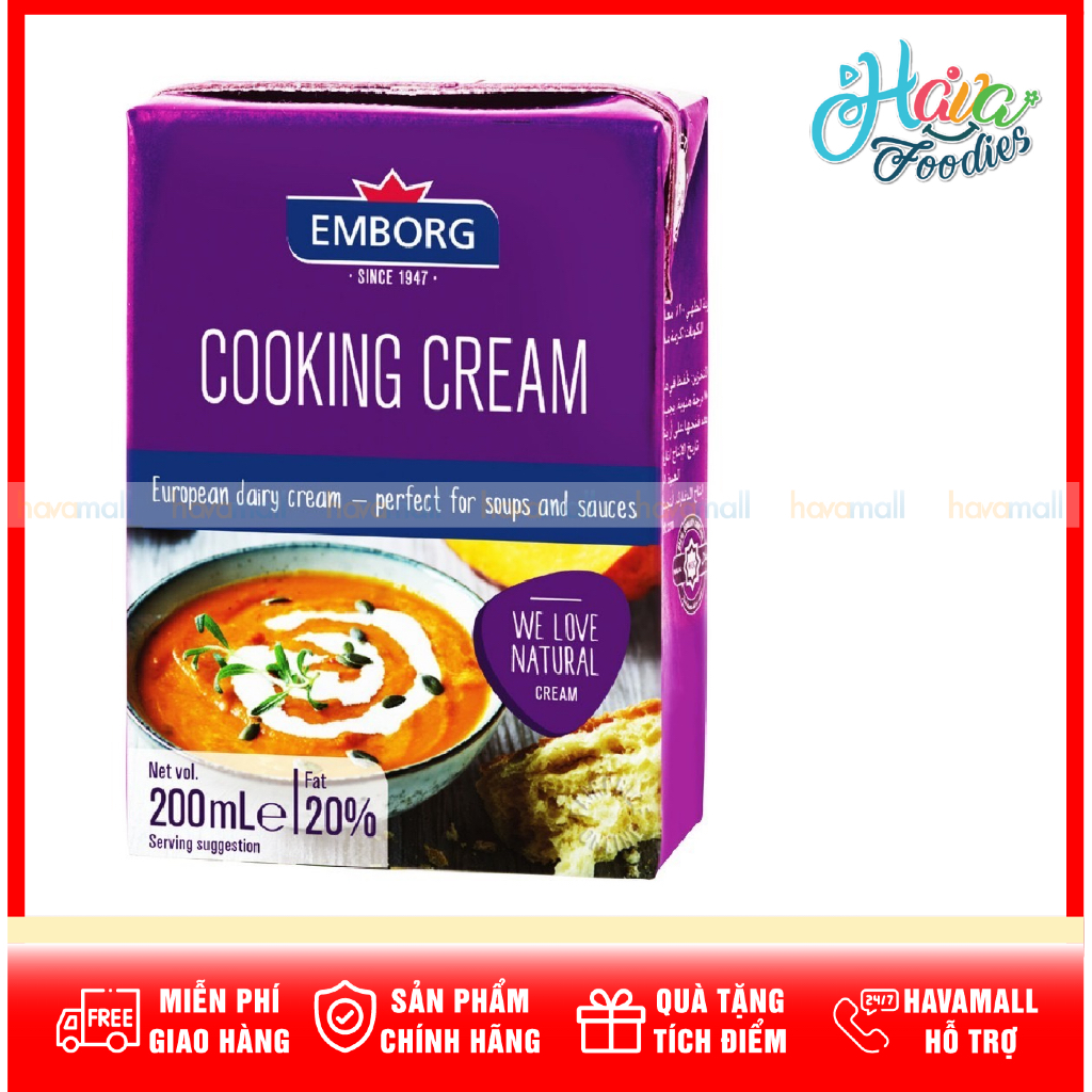 Kem Sữa Chế Biến – Cooking Cream Emborg 200ml