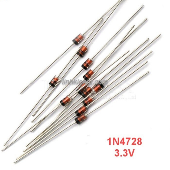 100 con Đi ốt zener 3.3V 1N4728A 1W DO-41