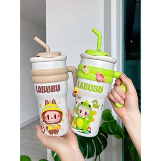  Ly giữ nhiệt Labubu NIUMI dung tích 700ml xinh xắn dành cho bé đi học tặng kèm charm và cọ bình 