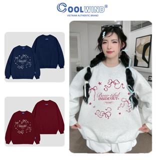 Áo Sweater Xám Tiêu Coolwind BOW-TIFUL | Chất Liệu Nỉ Bông 350gsm | Form Rộng Dáng Unisex
