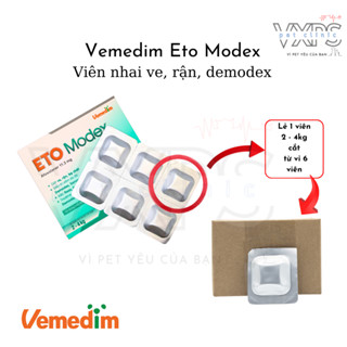 [1 Viên] Viên Nhai Eto Modex Loại Bỏ Ve Rận, Bọ Chét Cho Chó