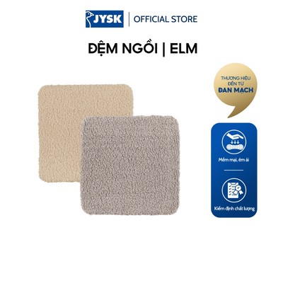 Đệm ngồi | JYSK Elm | polyester | xám/be | R38xD38xC2cm