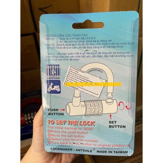 Khóa Số Chữ U Số Tự Chọn Hàng Cty Yeti - Antehle - Schonce - Vương Niêm