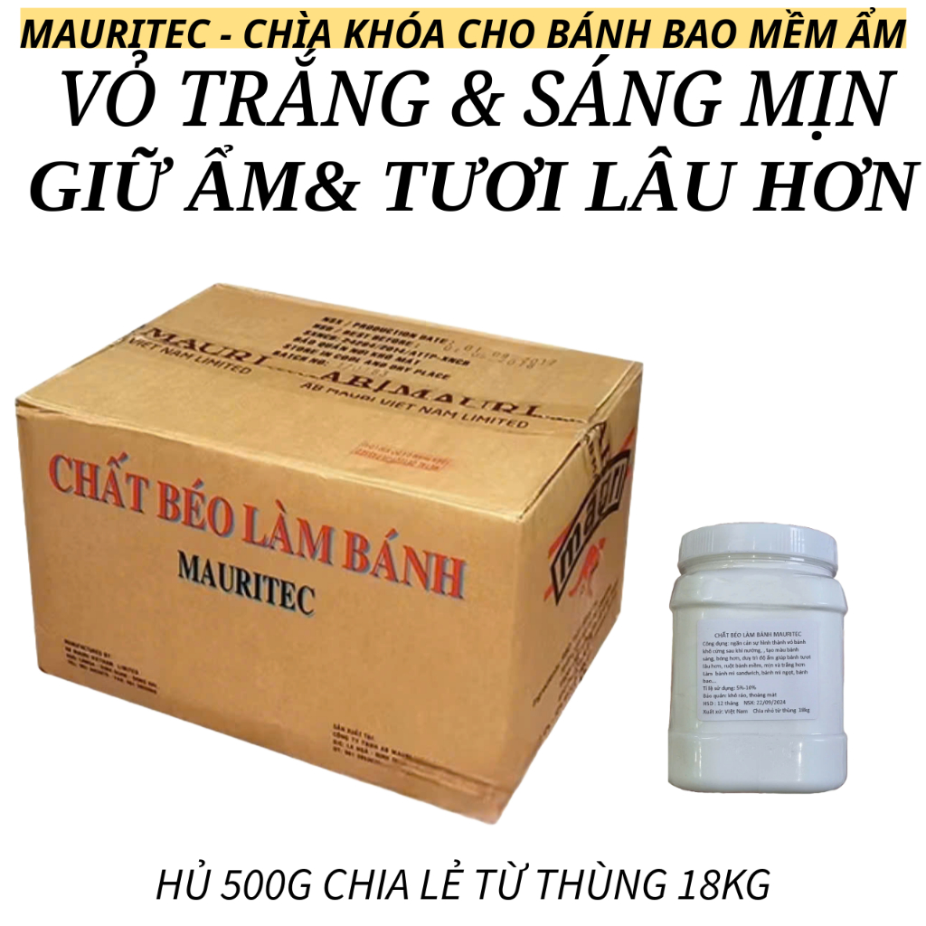 Chất béo làm bánh Mauritec 500g