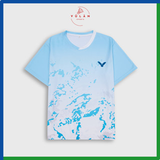 Áo Cầu Lông Nam Nữ Màu Xanh Dương, Thấm Hút Mồ Hôi, Dành Cho Tập Luyện Và Thi Đấu Cầu Lông Vũ Lân Sports VL07